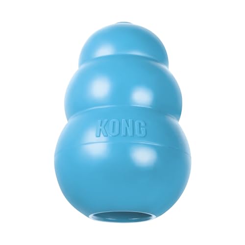 Pet Supplies : Pet Chew Toys : KONG Puppy - Natural Teething Rubber Chew Toy for Dogs - Stuffable Dog Toy for Extended Playtime - Chew & Fetch Toy for Puppies - for Small Puppies - Blue : Amazon.com