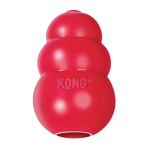 Pet Supplies : Pet Chew Toys : KONG Classic Stuffable Dog Toy - Fetch & Chew Toy for Dogs - Treat-Filling Capabilities & Erratic Bounce for Extended Play Time - Durable Natural Rubber Material - for Small Dogs : Amazon.com