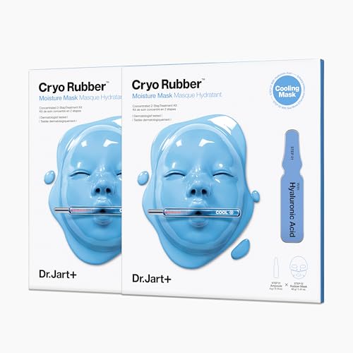 Amazon.com: Dr.Jart+ Cryo Rubber Korean Face Mask with Moisturizing Hyaluronic Acid | Korean Skin Care, 2 Pack : Everything Else
