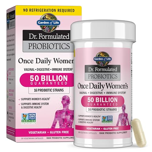 Amazon.com: Garden of Life Dr. Formulated Once Daily Women's Probiotics with 50 Billion CFU & Organic Prebiotics – Vaginal Health, Digestive Support, Immune Support, Dairy Free, 30 Capsules : Everything Else