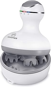 Amazon.com: COMFIER Electric Cordless Hair Scalp Massager with Kneading 84 Massage Nodes, Handheld Portable Head Scratcher Massager for Hair Growth, Deep Clean and Stress Relax, Gifts for Men Dad : Health & Household