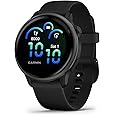 Amazon.com: Garmin Vívoactive 5, Health and Fitness GPS Smartwatch, AMOLED Display, Up to 11 Days of Battery, Slate Aluminum Bezel with Black Case and Silicone Band : Electronics