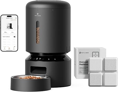 Amazon.com : PETLIBRO Automatic Cat Feeder, 5G WiFi Automatic Dog Feeder with Freshness Preservation 5L + 6 Packs Pet Food Desiccant Bag Suitable Model PLAF001, PLAF101, PLAF005, PLAF006, PLAF103, PLAF203 : Pet Supplies