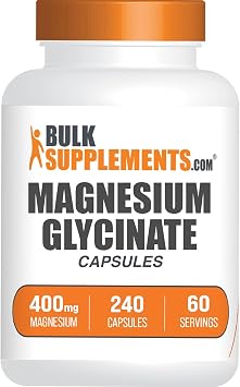 Amazon.com: BulkSupplements.com Magnesium Glycinate Capsules - Magnesium Supplement, Highly Absorbed Form - Gluten Free, 4 Capsules per Serving (400mg), 240 Count (Pack of 1) : Everything Else