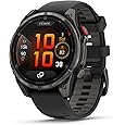 Amazon.com: Garmin fēnix® 8 – 47mm, AMOLED, Premium Multisport GPS Smartwatch, Long-Lasting Battery Life, Dive-Rated, Built-in LED Flashlight, Slate Gray with Black Band : Electronics