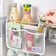 Amazon.com - Refrigerator Door Organizer Set Hanging Mesh Bag Kitchen Storage Bag Organizing pouch for small objects 2 White + 2 Blue