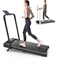 Amazon.com : UREVO Strol 2E Smart 2-in-1 Folding Treadmill, Compact Walking Pad with Safety Handle, Plug and Play, Dual LED Display, Workout APP, Walking or Running for Home Office, Remote Included, Flaxen : Sports & Outdoors