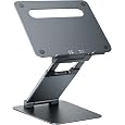 Amazon.com: Lifelong Ergonomic Adjustable Laptop Stand for Desk, Extra Tall 20” Height Aluminum Laptop Riser, Portable Foldable Computer Stand, Fits 10-17” Laptops for Office Meetings, Teamwork & Desk Setup : Electronics