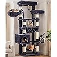 Amazon.com : Ouritsu Cat Tree, 61 inch Tall Cat Tower for Large Cat Indoor, Enlarged Condo, 2 Padded Perches with 1 Widened, Large Hammock, Scratching Post and ramp, Fluffy Basket, Dark Gray, LF002DG : Pet Supplies