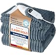 Amazon.com: Bedsure Heated Blanket Throw Blanket - Fast Heating Electric Blanket with Over-Heat Protection, Soft Flannel Throw with Auto-Off, Warm Gifts for Grandma & Grandpa & Seniors (50"x60", Grey) : Home & Kitchen